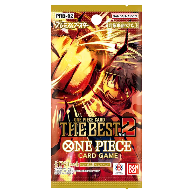 One Piece | The Best Volume 2 Japanese Booster Box – PRB02 | 10 Packs | 100 Cards