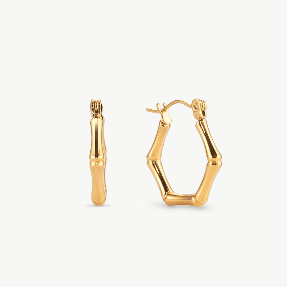 Bamboo Hoop Earrings