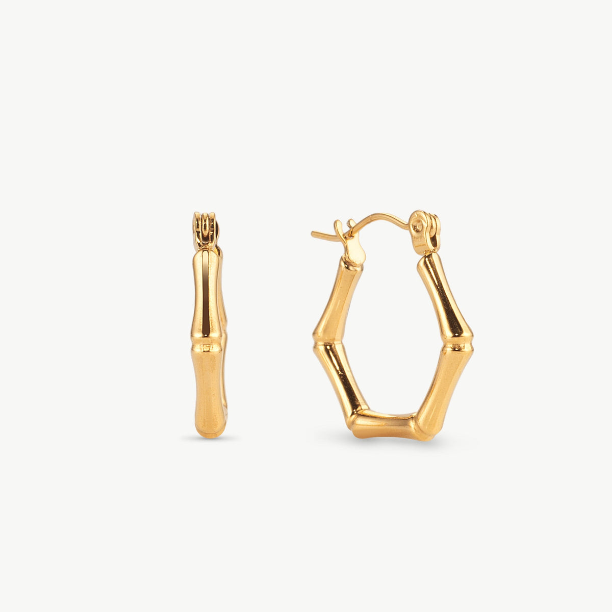 Bamboo Hoop Earrings