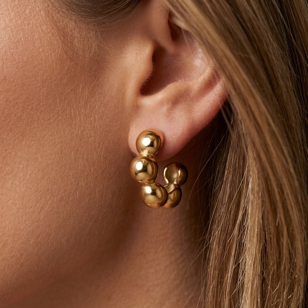 Chunky Gold Hoop Earrings