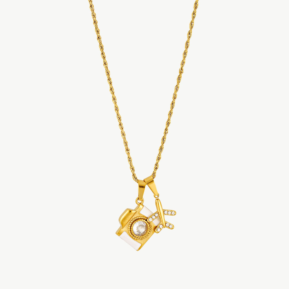 Camera Pendant Necklace