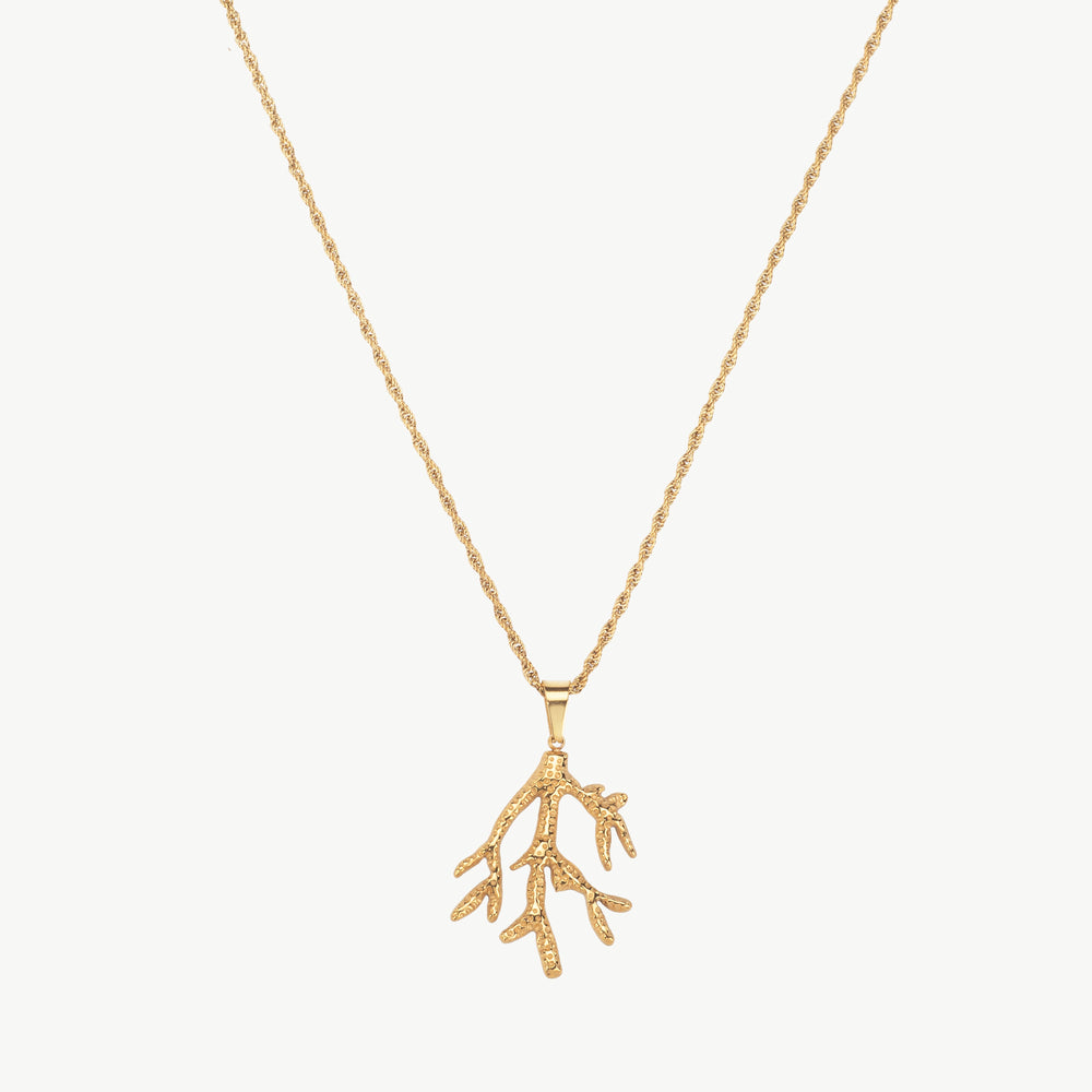 Coral Pendant Necklace
