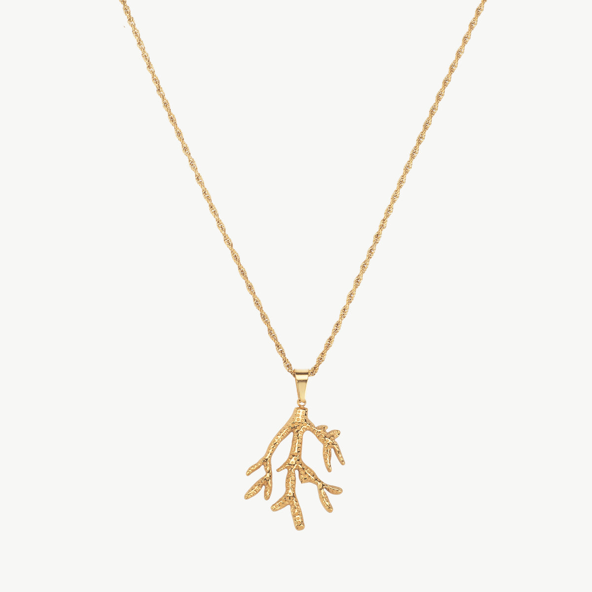 Coral Pendant Necklace