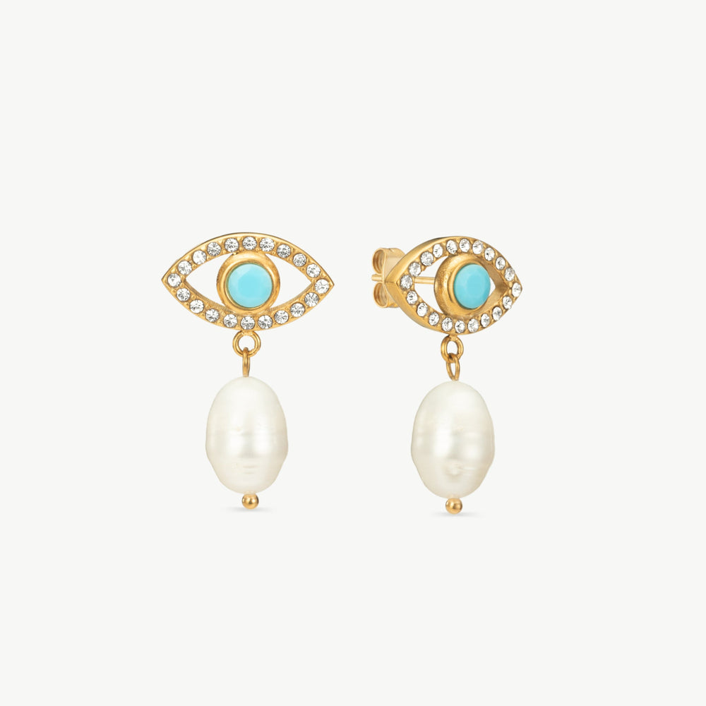 Evil Eye Dangle Earrings