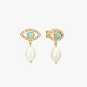 Evil Eye Dangle Earrings