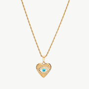Evil Eye Heart Necklace