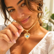Evil Eye Heart Necklace