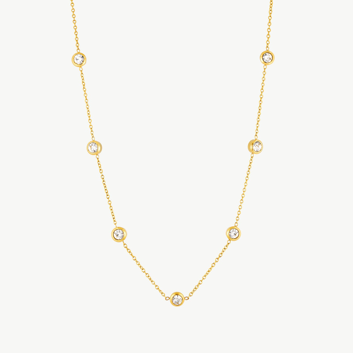 Gemstone Station Necklace