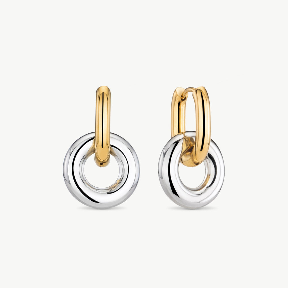 Gold And Silver Hoop Earrings