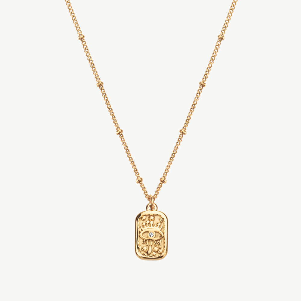 Gold Evil Eye Necklace