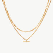Gold T Bar Necklace