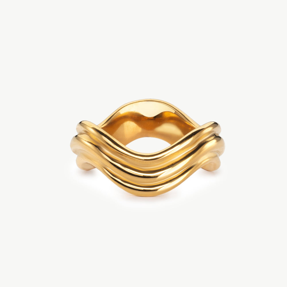 Gold Wavy Ring