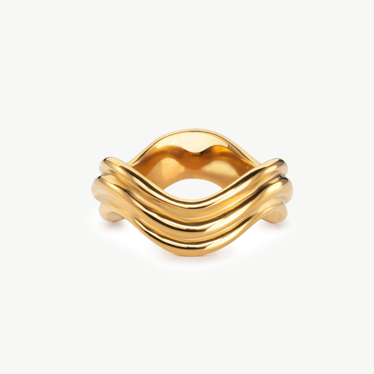 Gold Wavy Ring