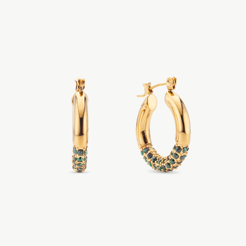Green Crystal Earrings