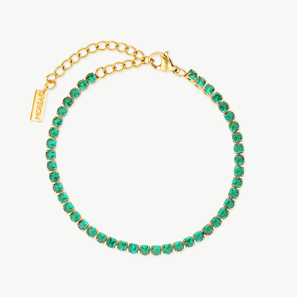 Green Tennis Bracelet
