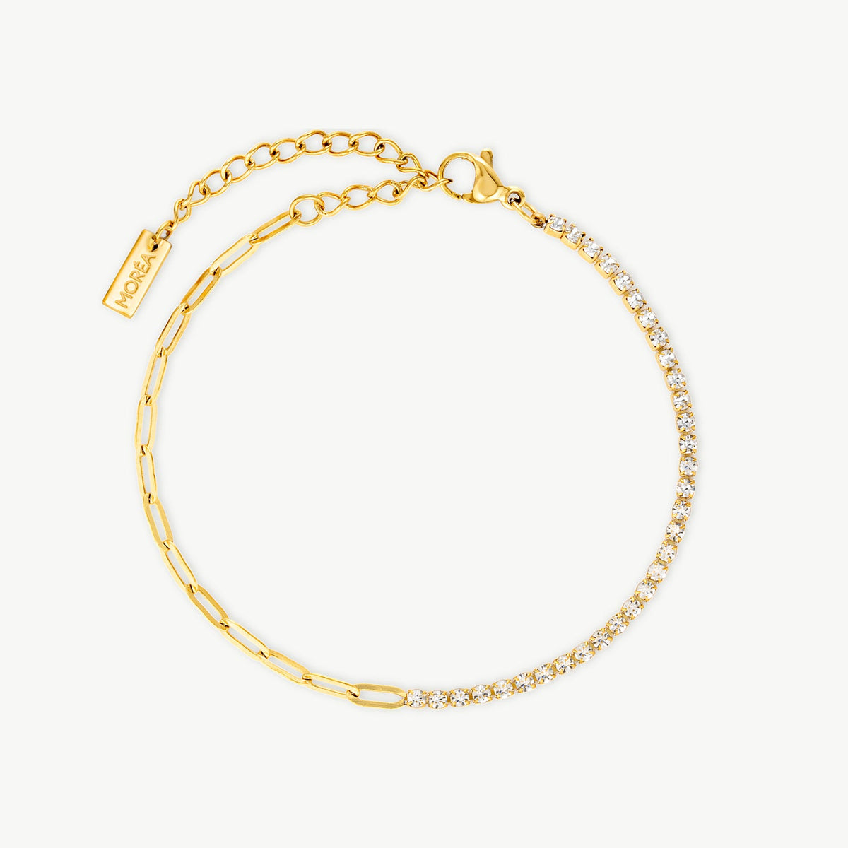 Half Bezel Tennis Bracelet