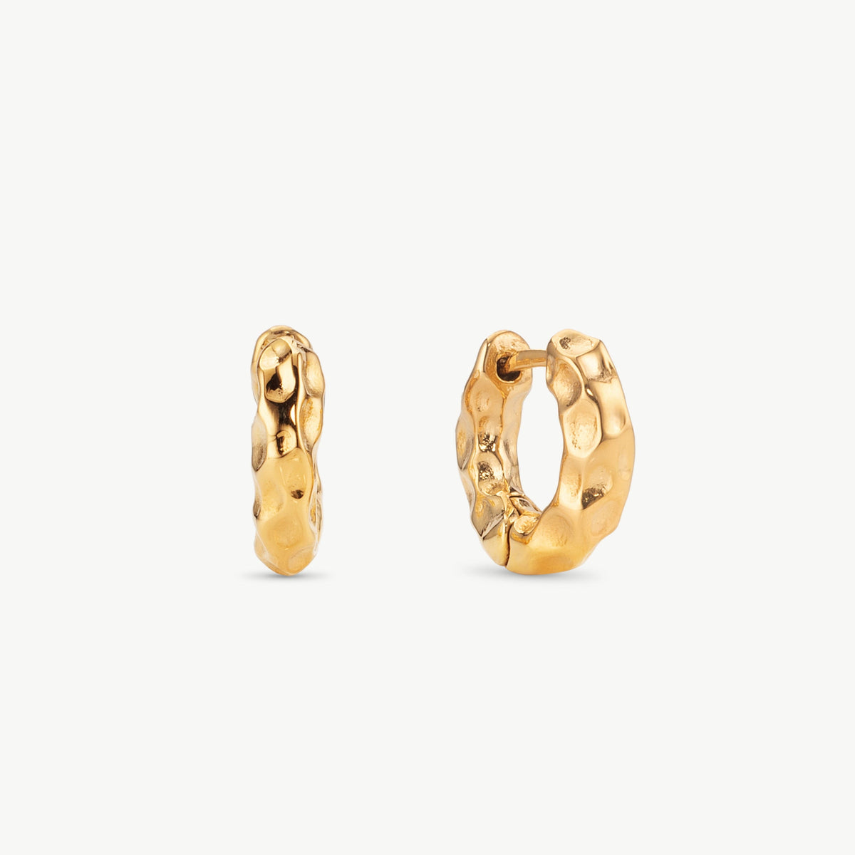 Hammered Hoop Earrings