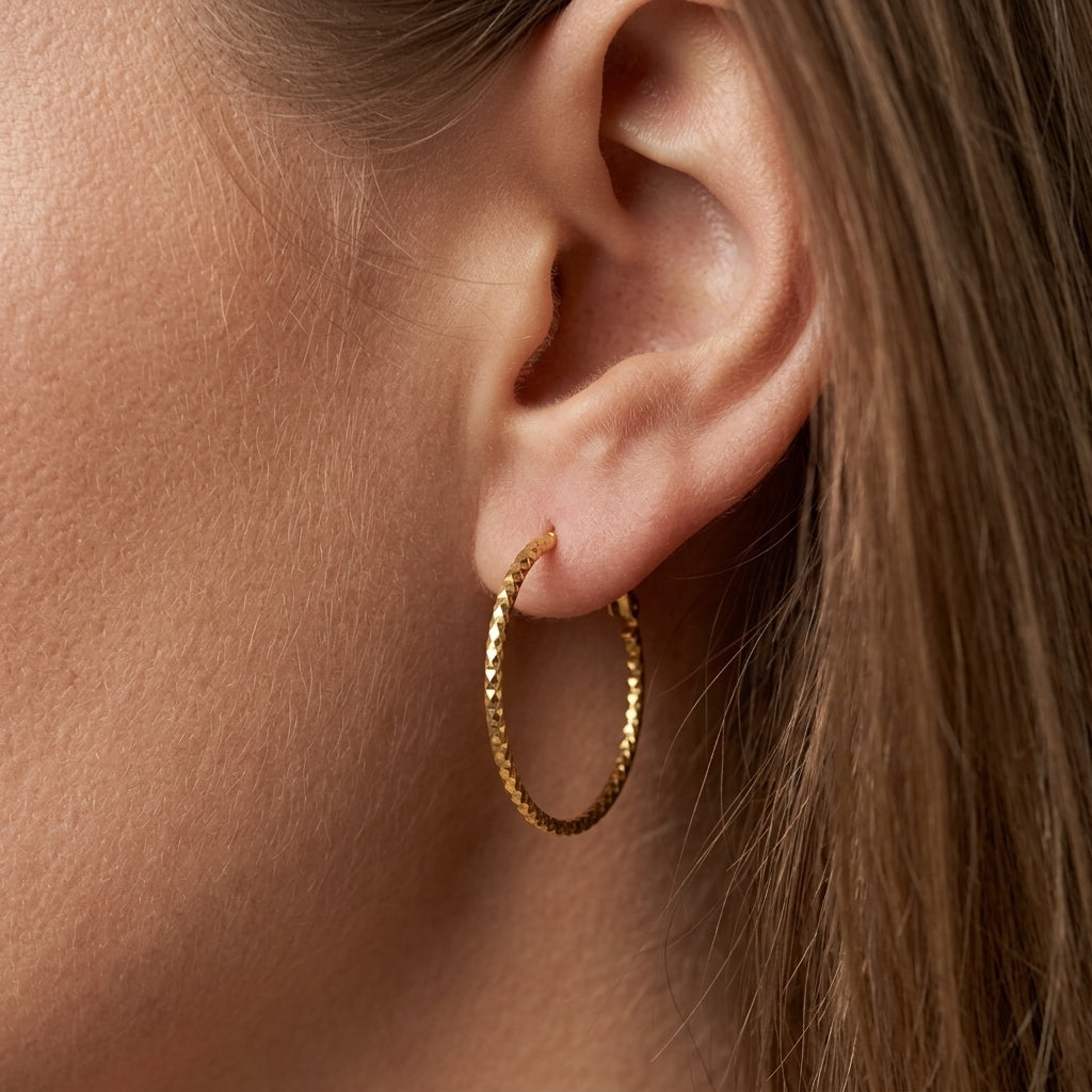 Large Gold Hoop Earrings