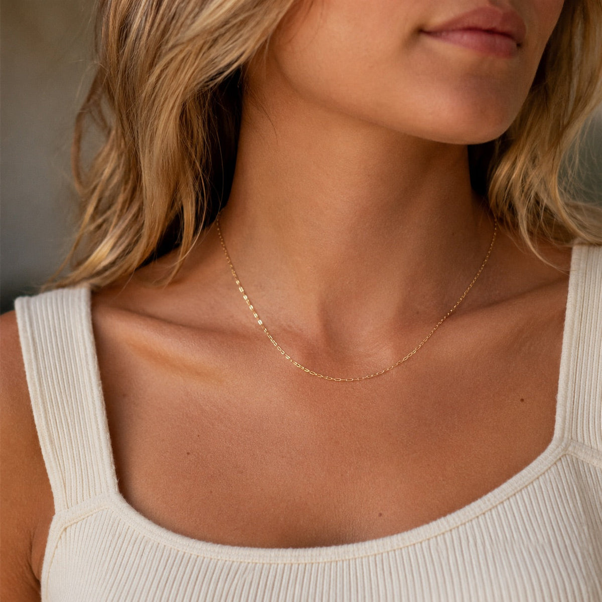 Dainty Paperclip Necklace