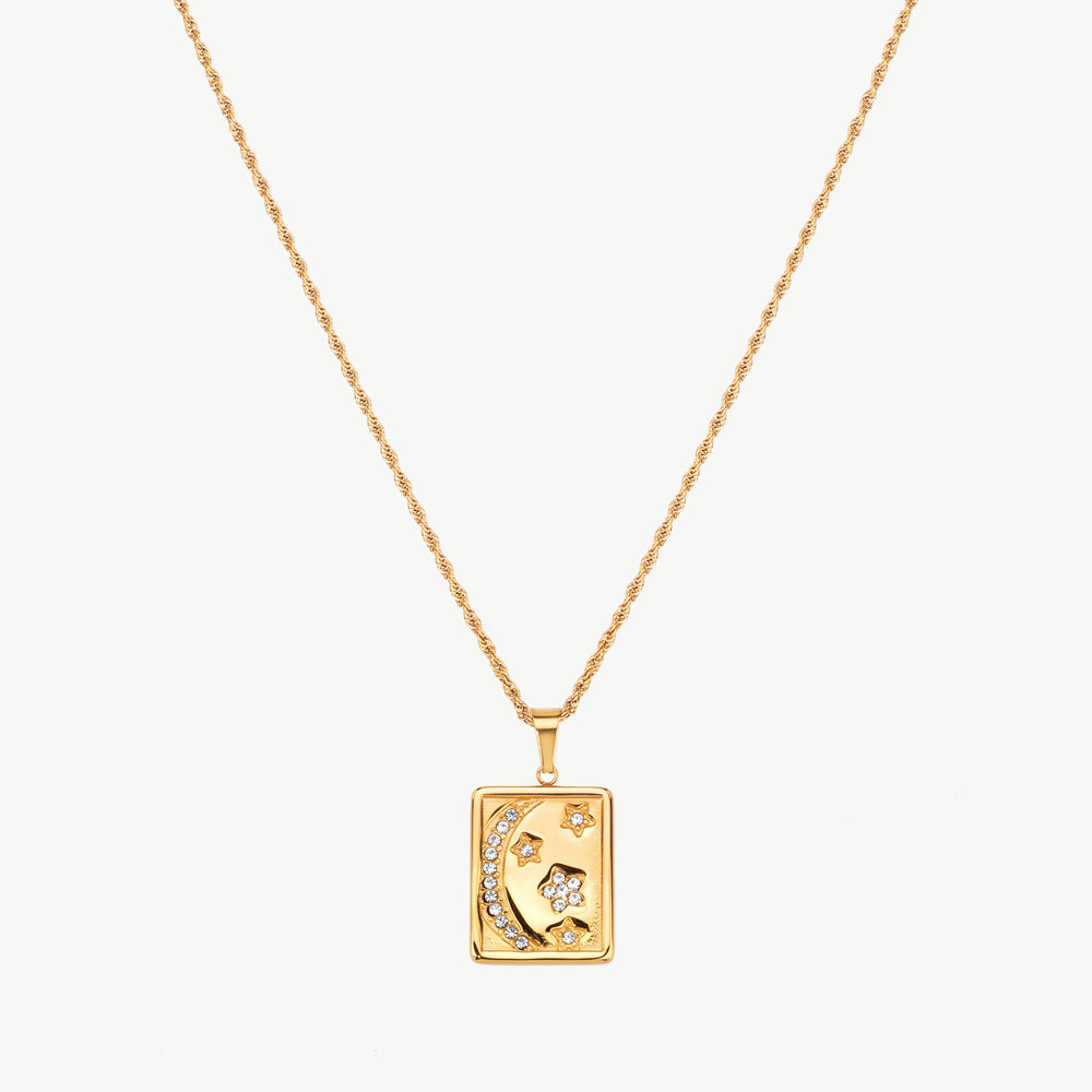 Moon And Stars Necklace