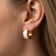 Mother Of Pearl Hoop Earrings