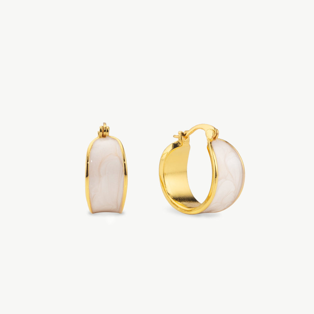 Mother Of Pearl Hoop Earrings