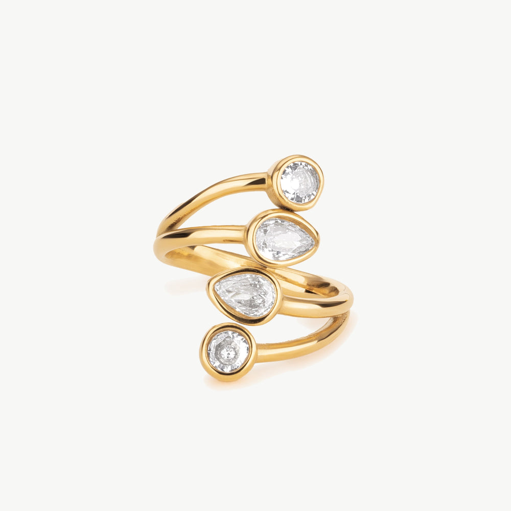 Multi Stone Gold Ring