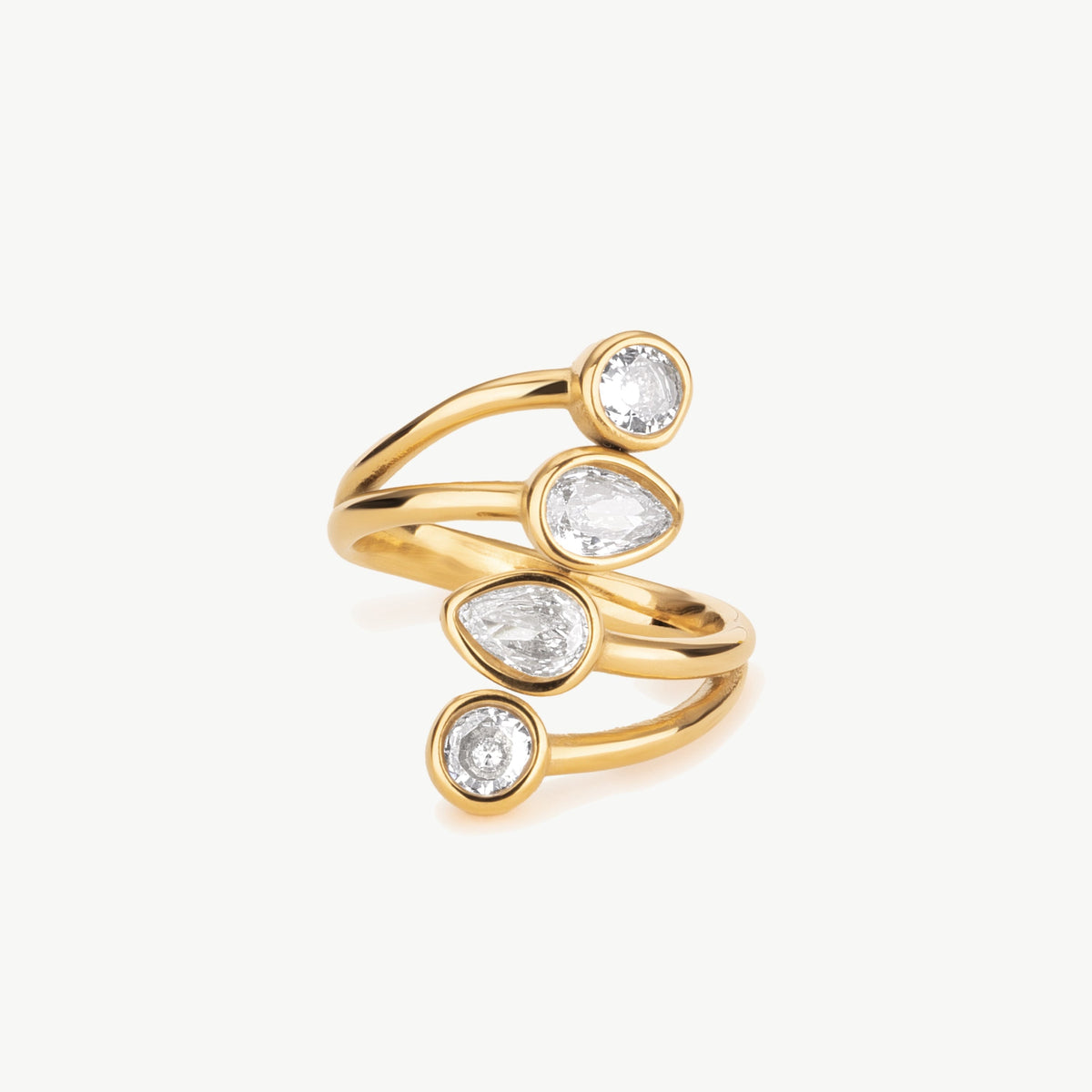 Multi Stone Gold Ring