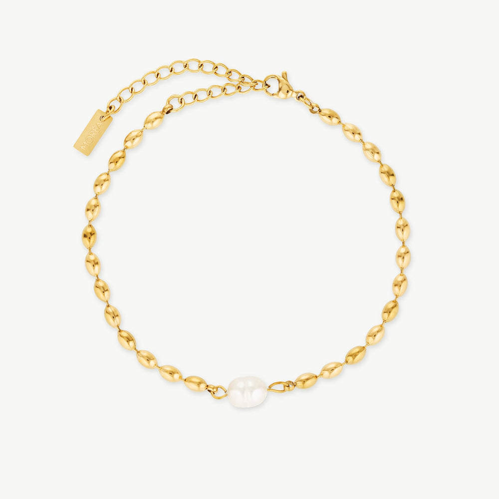 Pearl And Gold Bead Bracelet