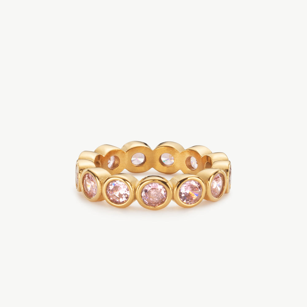 Pink Cubic Zirconia Ring