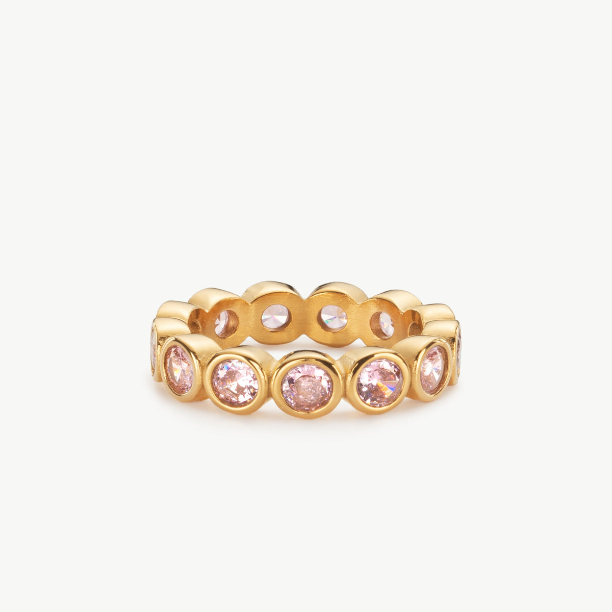 Pink Cubic Zirconia Ring
