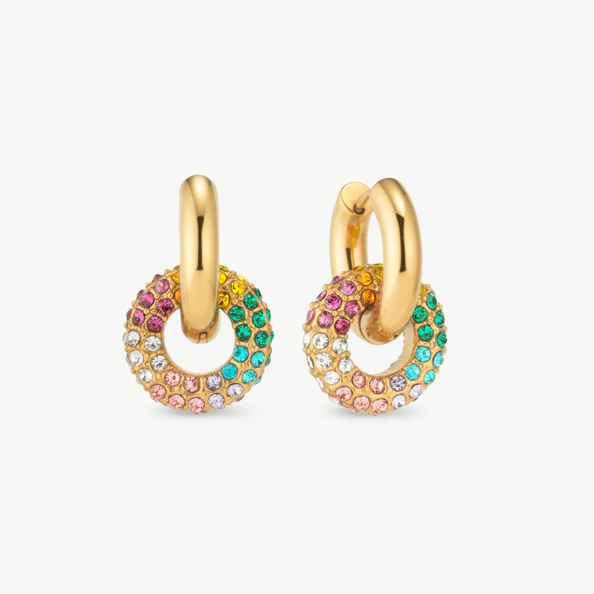 Rainbow Hoop Earrings