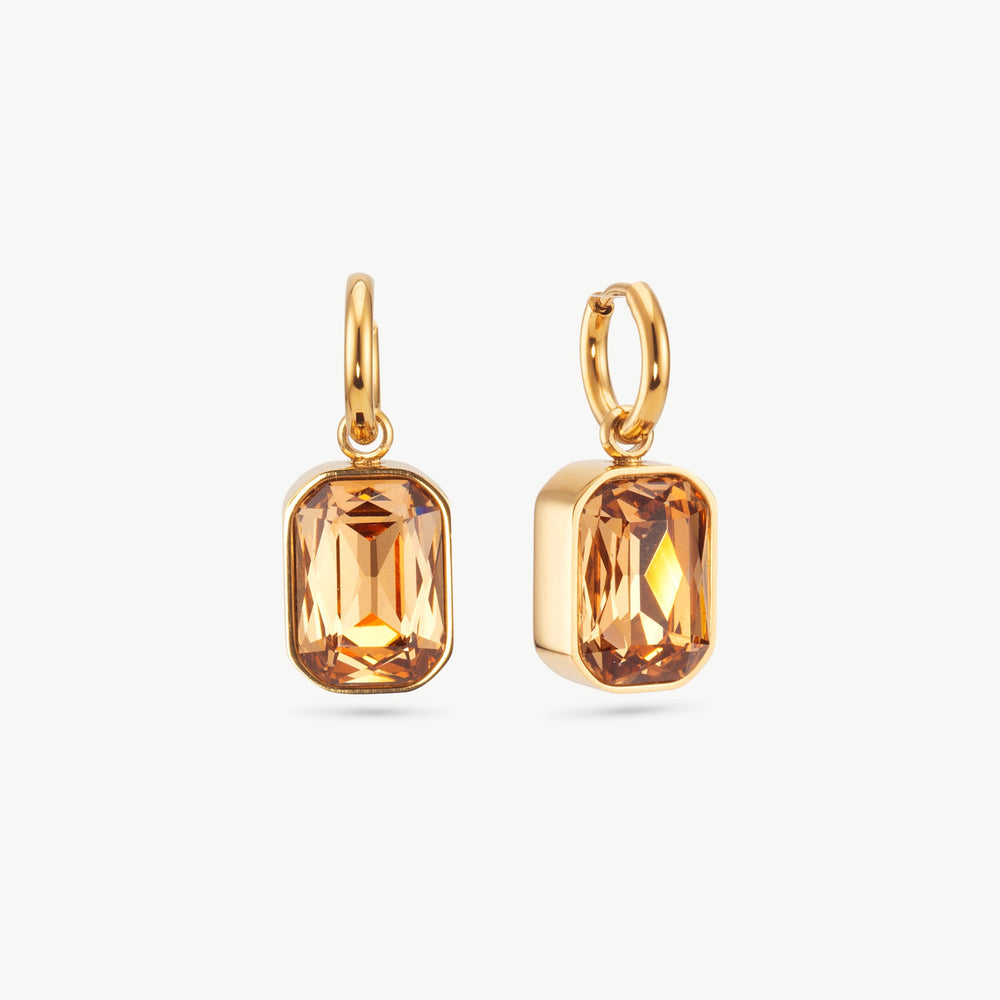 Rectangular Crystal Earrings