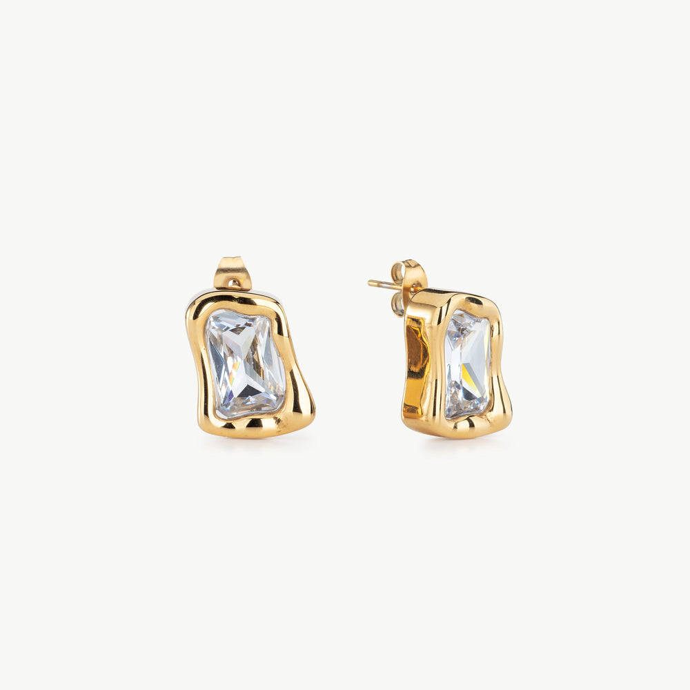 Square Cubic Zirconia Earrings