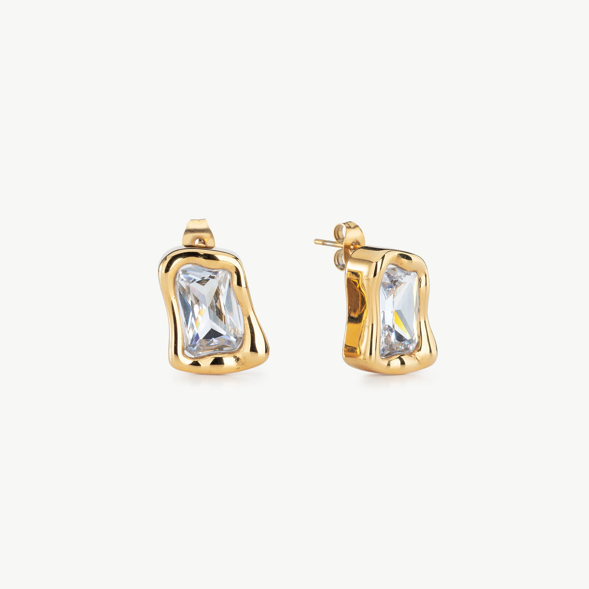 Square Cubic Zirconia Earrings