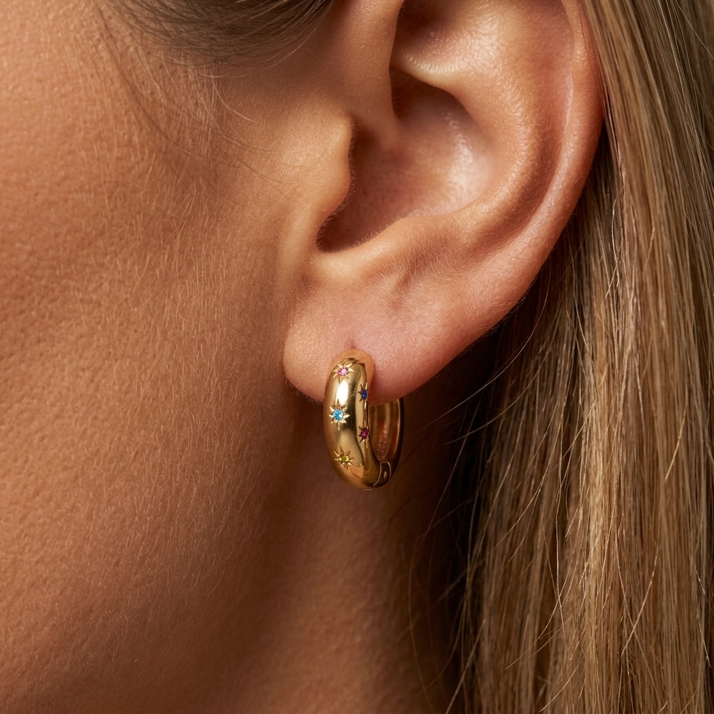 Multicolor Hoop Earrings