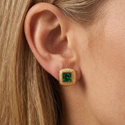 Green Stud Earrings