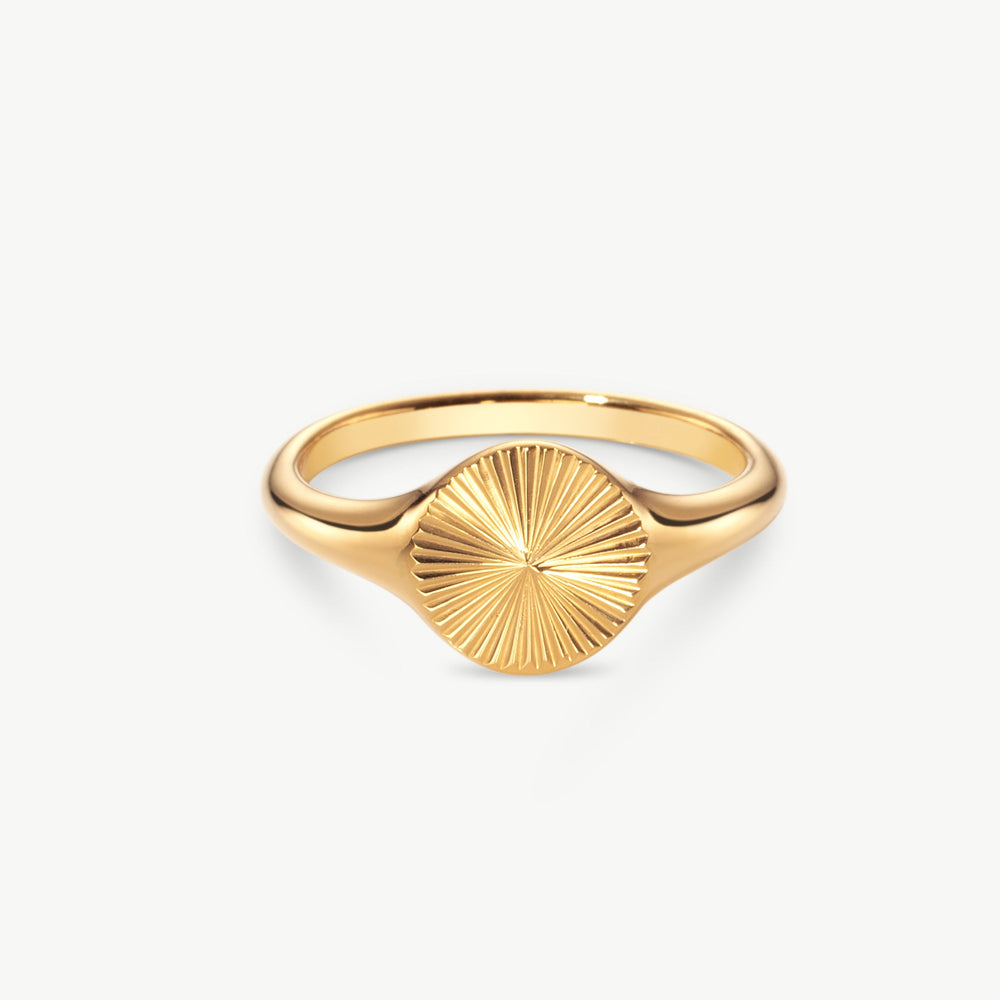 Sunburst Signet Ring
