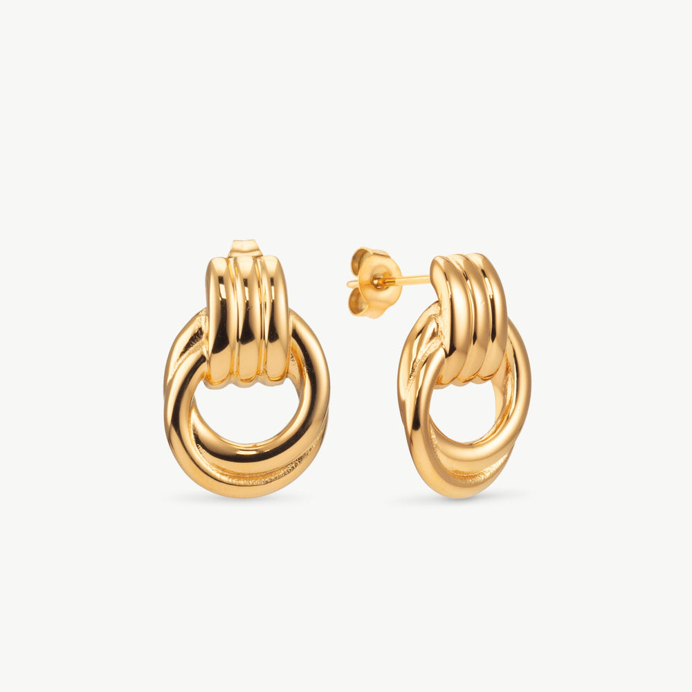 Textured Gold Hoop Earrings