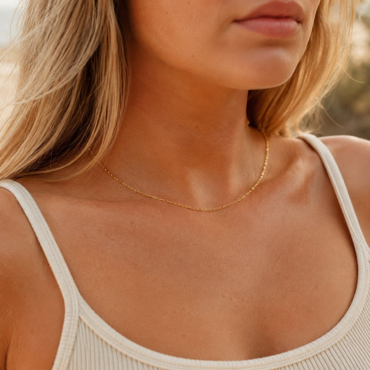 Dainty Paperclip Necklace