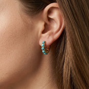 Turquoise Huggie Earrings